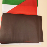 Drapeaux Nationaux Palestiniens Personnalisés en Gros, Polyester Durables, Styles à Agiter à la Main avec Mât, Tailles 5x3 3x5, Impression Conçue