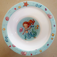 Vaisselle pour enfants avec impression personnalisée sans Pp Bpa Ensemble d'assiettes à dîner en plastique pour enfants Plats pour bébés Bols