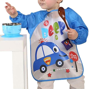 Bavoir d'alimentation imperméable en polyester à manches longues pour bébés et enfants, mignon pour filles et garçons - Product Image 3