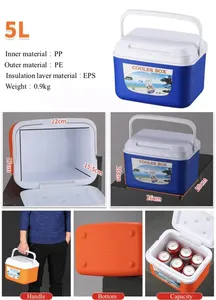 5L <span class=keywords><strong>Camping</strong></span> en plein air Portable fourre-tout Coolboxes boissons fraîches nourriture bière stockage pêche meilleure glacière pour voyage - Product Image 5