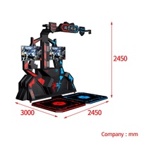 Machine de jeu de tir VR multijoueur 2 joueurs, simulateur avec pistolet en aluminium, fibre de verre et métal, pour jeux de bataille sur station de jeu, en promotion