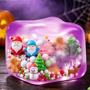 Juguete Sensorial Antiestrés de Caramelo de Malta con Purpurina Navideña, Bola de Compresión de Rebote Lento para Aliviar el Estrés Navideño y Regalo para Fiestas - Product Image 4