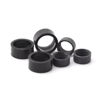 Support de lampe LED BSSY F3mm/F5, anneau extérieur plat, couvercle en plastique, diode électroluminescente noire (paquet de 10)