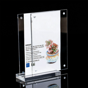 Acrilico magnetico personalizzato A4 Menu titolare T a forma di tavolo segno Stand Premium Display ristorante - Product Image 1