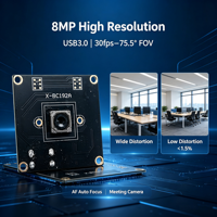 OEM ODM 8 Megapiksel USB 3.0 Kamera Modülü IMX179 Otomatik Odaklama 38x38mm UVC Ücretsiz Sürücülü Web Kamerası Modülü Konferans Sistemi için