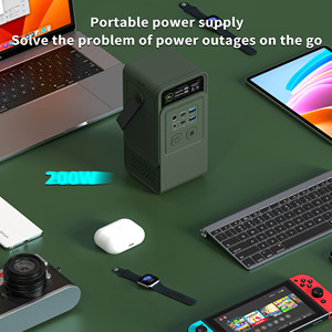 สถานีไฟฟ้าพกพา 192Wh 1.78กก. พร้อมหูหิ้ว จอ LCD ช่องเสียบ USB ชาร์จไฟ AC แบตเตอรี่สำรอง LiFePO4 พลังงานแสงอาทิตย์ - Product Image 5