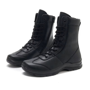 Men High Top Leather Outdoor Work <b>Boots</b> Breathable Design Anti Slip Rubber Outsole Lightweight Outdoor Work Footwear - Product Image 4