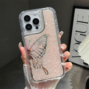 Funda de teléfono de mariposa de diamante a prueba de golpes 3 en 1 de gama alta de alta calidad para <span class=keywords><strong>Realme</strong></span> note50 C53 N53 - Product Image 3