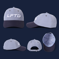 Gorra de Béisbol Casual de Algodón con Visera Bicolor, Bordado 3D en Relieve y Ojales Metálicos, Personalizable con Logotipo, Venta al por Mayor