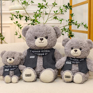 Venda Direta da Fábrica Belo Tempo, Brinquedo de Pelúcia Jack <span class=keywords><strong>Bear</strong></span>, Urso de Pelúcia Clássico Cinza com Algodão PP - Product Image 5