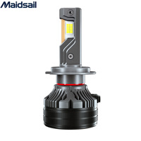 Phare de voiture LED à trois tubes en cuivre haute puissance 75W, H7 super lumineux, H4 faisceau lointain et proche intégré, éclairage LED de voiture P7Q