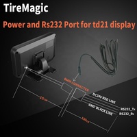 Tiremagic TD21W-8 Caméra de Surveillance des Pressions des Pneus (TPMS) pour Camion RS232 24V 433MHz avec Certification CE/FCC, Capteur Externe et Écran LCD
