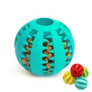 Bola de juguete no tóxica para perros, pelota de juguete resistente a mordeduras para mascotas, cachorros, gatos, perros, alimentador de alimentos para mascotas, Bola de Limpieza de dientes para masticar - Product Image 1