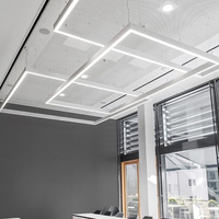 Suspension linéaire suspendue rectangulaire à LED 0-10v dimmable/Triac dimmable/DALI dimmable