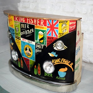 ที่มีคุณภาพที่ดีที่สุดเหล็กไม้ทาสีบาร์ตู้ออกแบบเฟอร์นิเจอร์สำหรับบ้านโรงแรมร้านอาหารและเคาน์เตอร์บาร์ทำในประเทศอินเดีย - Product Image 2