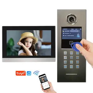 Sicherheit IP Intercom Kamera Video Tür Telefon Tür Tür System für Multi Apartment Gebäude Tuya App aus der Ferne Türklingel entsperren