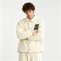 Veste Homme ALCLEVER 2026 285gsm en Faux Tissu, Coupe Décontractée, Col Rabattu, Style Urbain, Impression Gonflée DTG DTF OEM