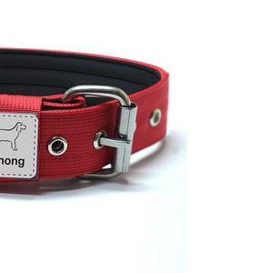 Collier pour chien personnalisé de luxe Lunong avec boucle en métal, rembourré, réglable, en nylon, couleur et logo personnalisés, durable - Product Image 4
