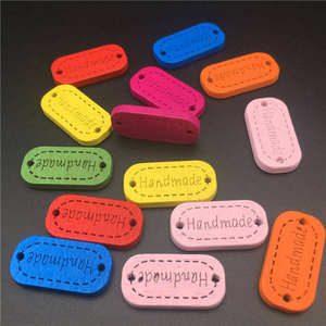 Handmade Hình Chữ Nhật 2-Lỗ May Thủ Công Gỗ Nút Biểu Tượng Tùy Chỉnh Thân Thiện Với Môi Đầy Màu Sắc Tự Làm Tấm Màu Sắc Hỗn Hợp - Product Image 4