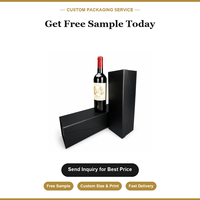 Boîte à vin pliable pour une bouteille, emballage plat en carton, boîte cadeau avec fermeture magnétique, logo personnalisé, faible MOQ, fournisseur en gros en Chine