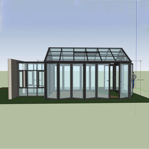 Four Seasons Lowes Glass House Winter Garden Room Solarium aislado Aluminio Sunroom Conservatory Triangle Roof <span class=keywords><strong>Porche</strong></span> cerrado - Product Image 6