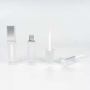 Mỹ Phẩm Bán Buôn Tùy Chỉnh 6Ml 7Ml Hình Vuông Mờ Nóng Màu Hồng Vàng Hồng Son Bóng Ống Son Bóng - Product Image 2