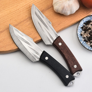 Cuchillo para carne de acero inoxidable forjado a mano, hoja de 4-5.9 pulgadas, mango de madera, para cocina y uso en exteriores, cuchillo multiusos - Product Image 2