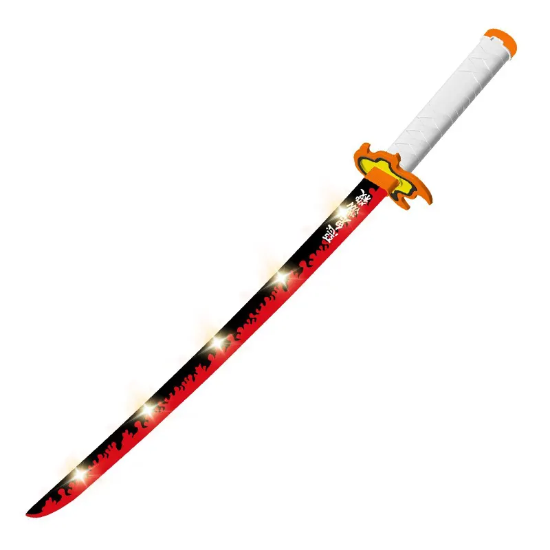 Grenz überschreitende Ninja Dämon Slayer Schwert Spielzeug Katana für Jungen Cosplay Kunststoff Anime Samurai Hand Schwert Lichtschwert mit Ton