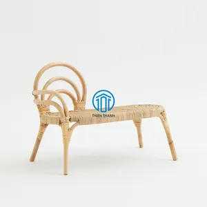 Ensemble chambre d'enfant Offre Spéciale pour enfants table et chaise rotin naturel enfants chaise longue en rotin meubles pour écoles