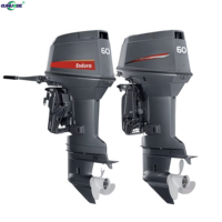 Moteur hors-bord marin puissant 2 temps 60 CV E60H, moteur de bateau haute performance avec réservoir de carburant externe