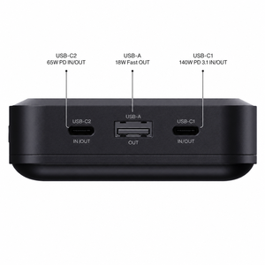 พาวเวอร์แบงค์ 25000mAh 140W PD 3.1 พร้อมเซลล์เกรด EV 21700 หน้าจอ TFT อัจฉริยะ ช่องเสียบ USB C และ USB A แบบคู่ สำหรับชาร์จแล็ปท็อป - Product Image 6