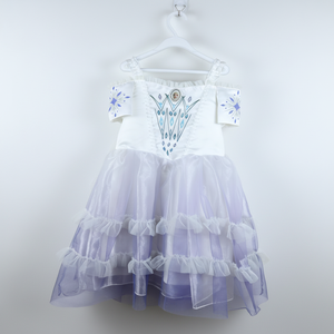 Set Vestito da Principessa <span class=keywords><strong>Elsa</strong></span> per Bambine con Gonna in Tulle e Stampa Fiocchi di Neve, Costume per Halloween, Carnevale e Feste - Product Image 2