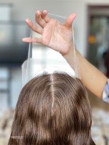 Topper de cheveux humains pour femmes européennes livraison gratuite 2025, design de luxe, nœuds invisibles, 5x5, dentelle frontale 8x8 - Product Image 5