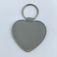Llavero con Logotipo Grabado en Forma de Corazón, de Cuero PU, Color Sólido, para Grabar con Láser Xtool, Regalos Empresariales