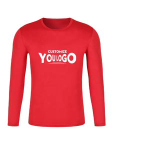 T-shirt 100 % polyester Dry Fit à manches longues pour homme, motif uni, avec logo personnalisé imprimé par sublimation - Product Image 3