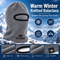 Cagoule d'hiver extensible en acrylique tricoté double couche, chaude et de qualité supérieure, avec ouverture large, pour ski, snowboard et activités de plein air, vente en gros OEM ODM