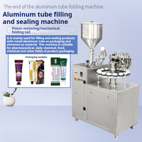 Machine automatique de remplissage et de scellage de tubes en aluminium pour crème cosmétique, pommade, dentifrice, coloration capillaire, de 5 à 75 ml