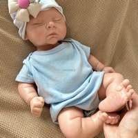 Nouveau 18 pouces fait à la main Reborn bébé poupée corps doux 3D peau avec des veines visibles à collectionner Art cadeau de noël peluche