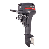 Moteur hors-bord à essence HIMARINE 15HP 2 temps à arbre long, moteur de bateau marin pour bateaux de pêche et bateaux pneumatiques