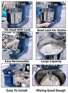 Mini Máquina Amasadora <span class=keywords><strong>de</strong></span> Masa Eléctrica Comercial Espiral <span class=keywords><strong>de</strong></span> 3kg, 5kg, 7kg, 10kg, 20kg, 30kg - Product Image 6