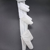 Ruban de rideau personnalisé à plis ondulés, 100 % polyester, blanc transparent, largeur 6 cm, longueur 100 m, pour fenêtre de maison