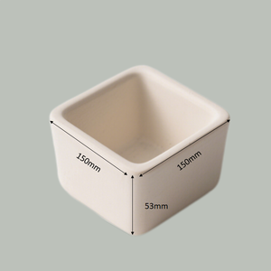 Producción de material de batería de nueva energía 970ML Crisol de cerámica de alúmina cuadrado Grado industrial de alta pureza - Product Image 1