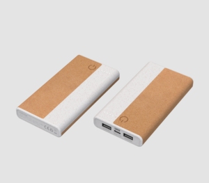 Cargador Portátil Ecológico de Paja de Trigo, Banco de Energía Inalámbrico de Corcho de 10000mAh con Logotipo Personalizado - Product Image 1