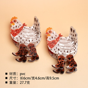 กิ๊บหนีบผมรูปไก่การ์ตูนน่ารัก ทำจาก PVC  กิ๊บหนีบผมรูปสัตว์  กิ๊บหนีบผมแฟชั่น  ขายส่งจากโรงงาน - Product Image 3