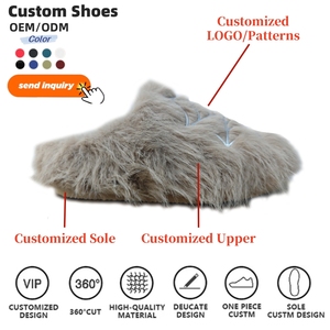 Fabricante y Proveedor OEM/ODM de Pantuflas Personalizadas para Hombre y Mujer, Zuecos, Mules, Pantuflas de Felpa, Sandalias de Invierno con LOGO Personalizado de Diseñador - Product Image 2