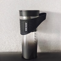 Draagbare Juicer Blender Usb Oplaadbare Mini Smoothie Mixer Fles Met Siliconen Handvat Reizen Shaker Cup