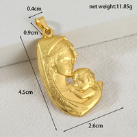 Usine directe bricolage pièces de bijoux vierge marie pendentif porte-clés accessoires suspendus alliage
