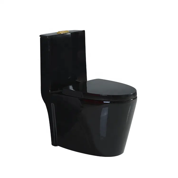 Europäische Art KD-21CT schwarz gefärbten Toiletten kommode/Keramik S-Falle oder P-Falle Einteilige Toiletten schüssel