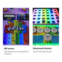 Machine de jeu d'arcade colorée pour enfants, à monnayeur, avec balles rebondissantes, en métal, pour centres de jeux, en anglais