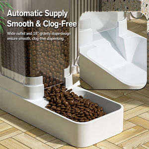 Comedero Automático para Mascotas de Gran Capacidad, Moderno, de Plástico, con Doble Tazón, Dispensador de Agua y Comida para Perros y Gatos, Contenedor de Almacenamiento Sólido, para Uso en Interiores - Product Image 2